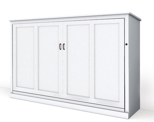 100S PM IS 538x425 lock miter white Twin Horizontal Shaker Panel Murphy Bed - Painted Maple
$3547.0