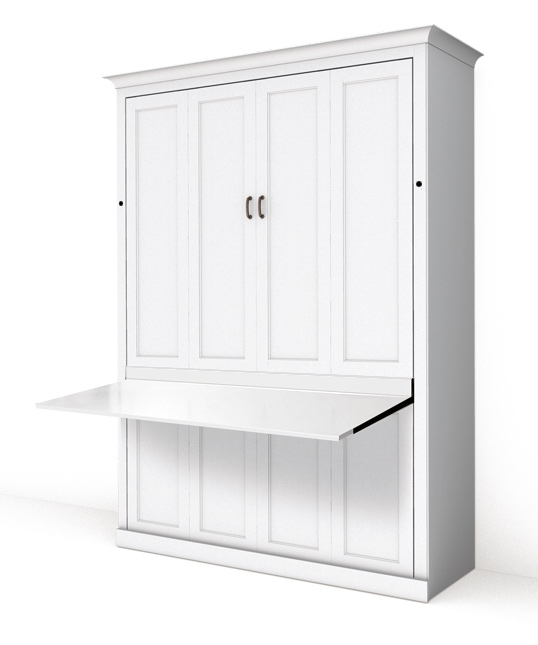 111S pm 538 Full Auto Desk with locks Queen Vertical Shaker Panel Murphy Bed - Painted Maple
$3759.0