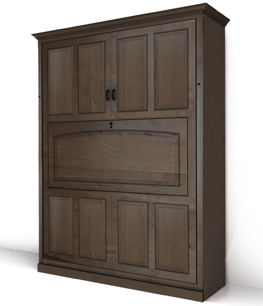 116T C IS 538x626 smoke2 SALE - Queen Traditional Raised Panel with Dropdown Desk - Maple stained Smoke
$4419.00 ($297 off retail price)