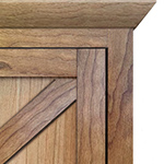 Barn Door Panel Door Style Mission Crown 150 Barn Door Panel with Solid Top