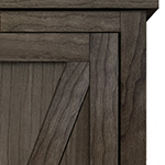 British Brace Panel Door Style Maple 1500 Barn Door Panel with Bookshelf Top