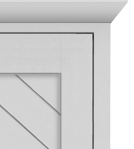 Chevron Panel Door Style Crown 270 white Vertical Chevron Panel - 1 color