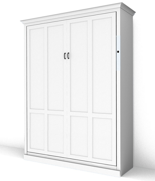 MB106S PM IS 538x626 lock miter Sale - Queen Vertical Shaker Panel Murphy Bed - Painted White
$3357.0