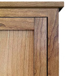Mission Inset Panel Door Style Bookshelf 150 Solid top (on side cabinets)