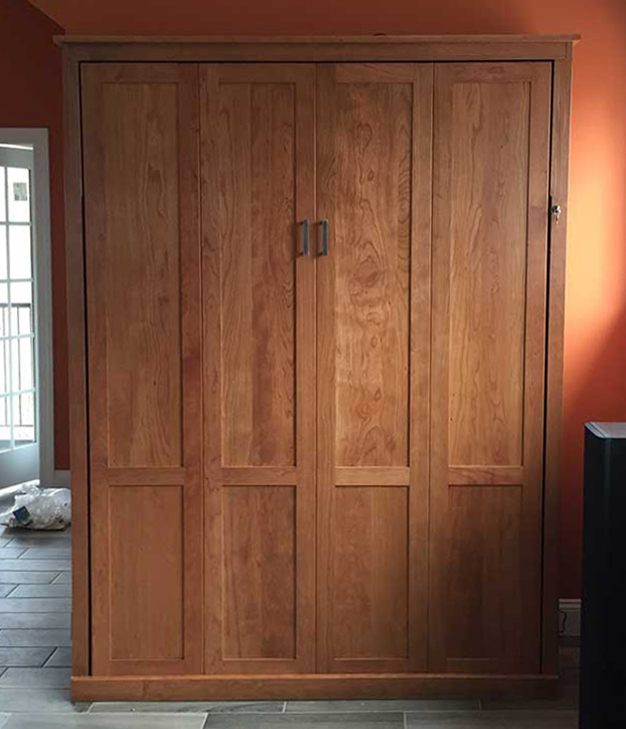 Queen Vertcal Mission Murphy Bed in stock3 Queen Vertical Mission - Natural Stained Cherry
$3354.0