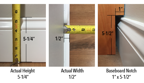 baseboard notch with measurements3 Baseboard Notch