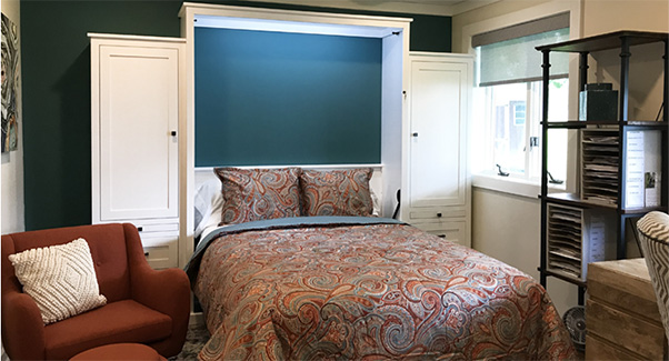 murphy bed open office guestroom 32